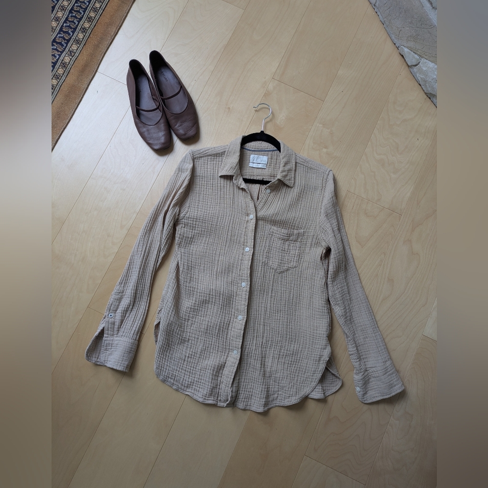 J Crew Gauze Button-up
